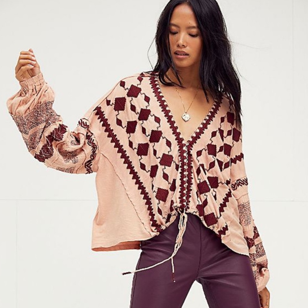 Free People Hometown Top Dusty Peach